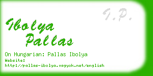 ibolya pallas business card